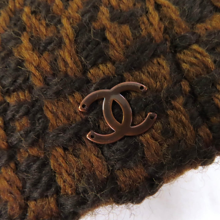 極美品☆CHANEL シャネル 00A P16210W02649 ココマーク 裏地ロゴ総柄 ツイードジャケット・スカート セットアップ ブラウン 38 仏製