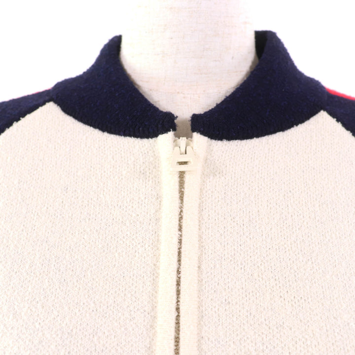 極美品☆Christian Dior クリスチャンディオール 144V50AM350 JA DIOR PARIS クロップド丈 ボンバージャケット ネイビー 44 正規品