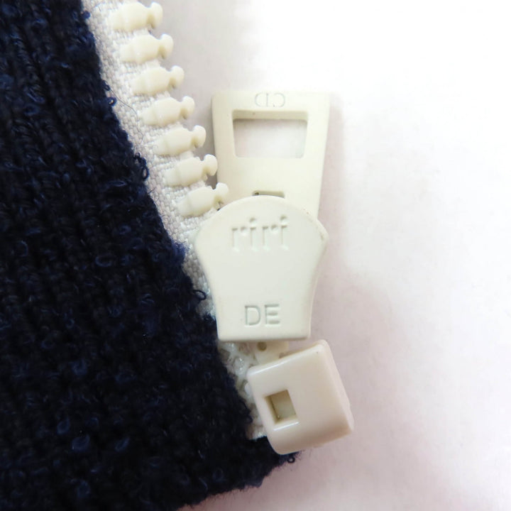 極美品☆Christian Dior クリスチャンディオール 144V50AM350 JA DIOR PARIS クロップド丈 ボンバージャケット ネイビー 44 正規品