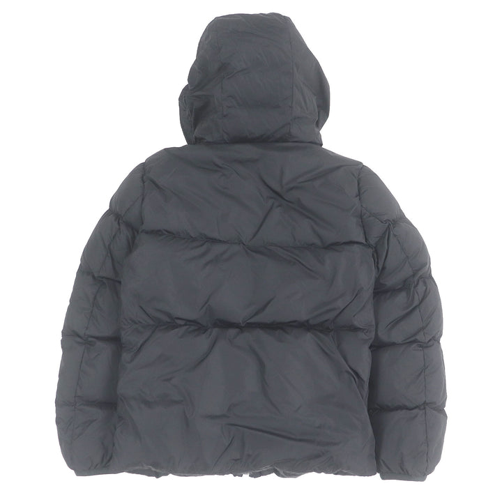 美品□MONCLER モンクレール 2021年製 MONTCLA モンクラ ロゴ刺繍 フーデッド WZIP ダウンジャケット ブラック 0 正規品 メンズオススメ