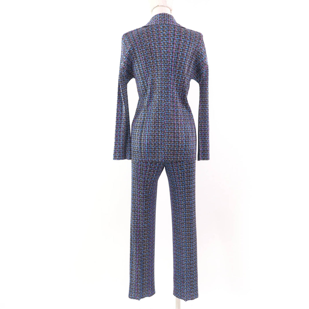 極美品☆PLEATS PLEASE プリーツプリーズ イッセイミヤケ ジャケット・ボトムス セットアップ マルチカラー 3・1 正規品 レディース