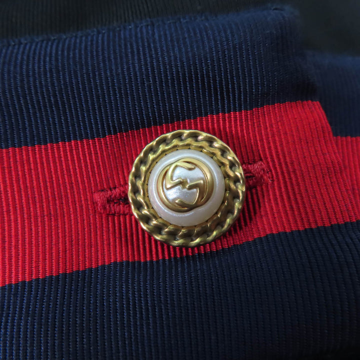 極美品☆GUCCI グッチ 501488 Jersey V-neck Dress インターロッキングGパール付 ワンピース ブラック XS イタリア製 正規品 レディース
