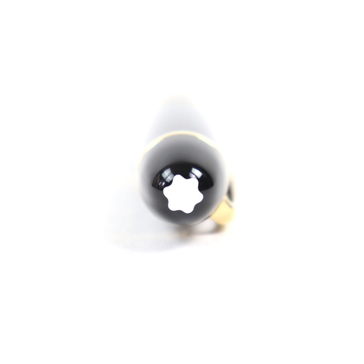 極美品○MONTBLANC モンブラン マイスターシュテュック 149 18K Mニブ ホワイトスター ロゴ刻印 キャップ式 万年筆 ブラック ゴールド