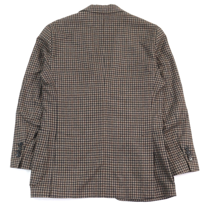 極美品○Salvatore Ferragamo サルヴァトーレフェラガモ ロゴボタン エルボーパッチ付き シングル テーラードジャケット 46-7R 正規品