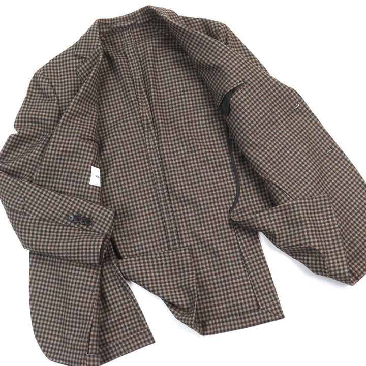 極美品○Salvatore Ferragamo サルヴァトーレフェラガモ ロゴボタン エルボーパッチ付き シングル テーラードジャケット 46-7R 正規品