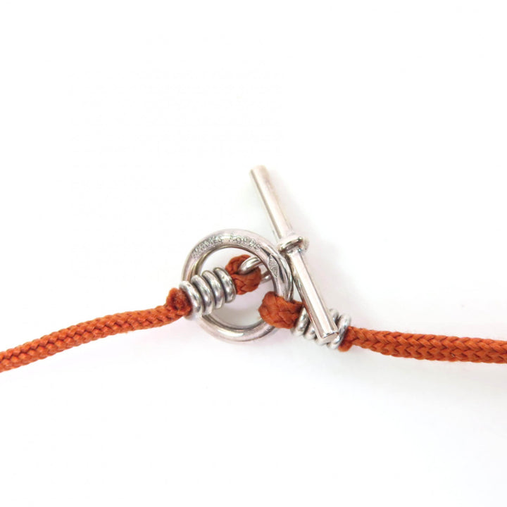 良品☆HERMES エルメス ムーブアッシュ 925 ペンダント ネックレス シルバー ブラウン 重量8.3g レディース
