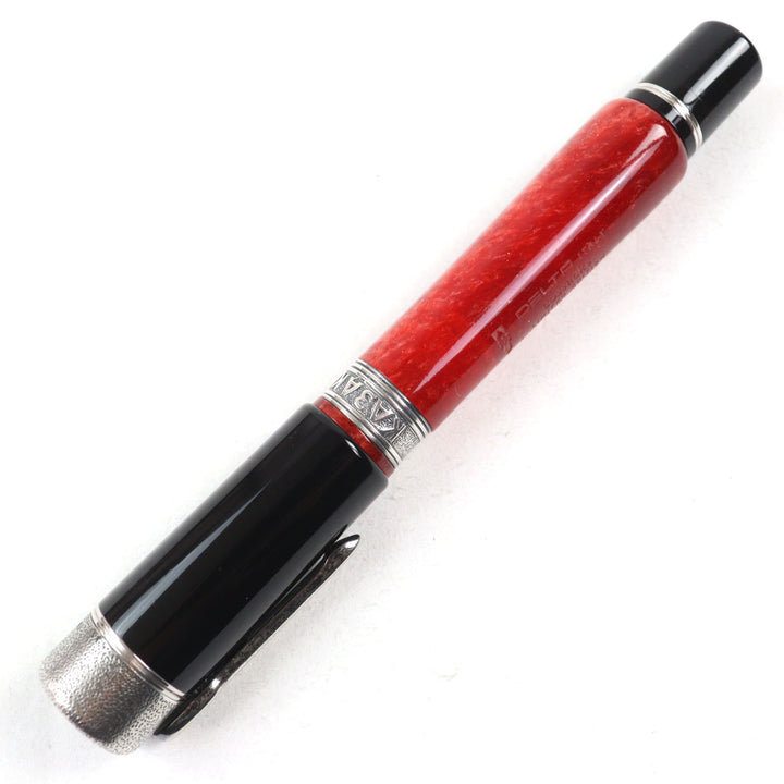 美品○DELTA デルタ ドルチェビータ レジン 925 リミテッドエディション 少数民族シリーズ 2004 コサック 0477/1569 万年筆 マーブル柄