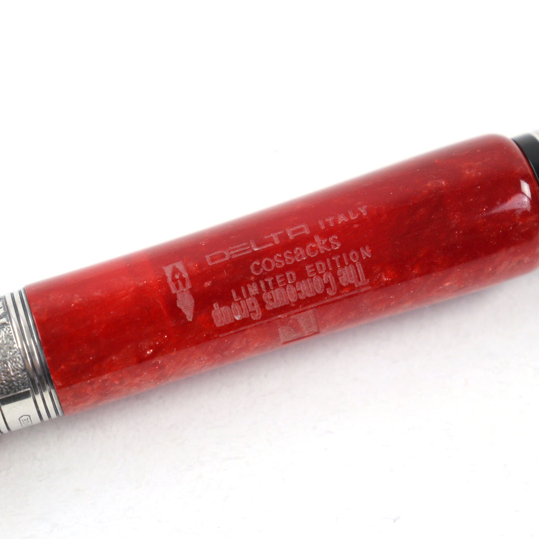 美品○DELTA デルタ ドルチェビータ レジン 925 リミテッドエディション 少数民族シリーズ 2004 コサック 0477/1569 万年筆 マーブル柄