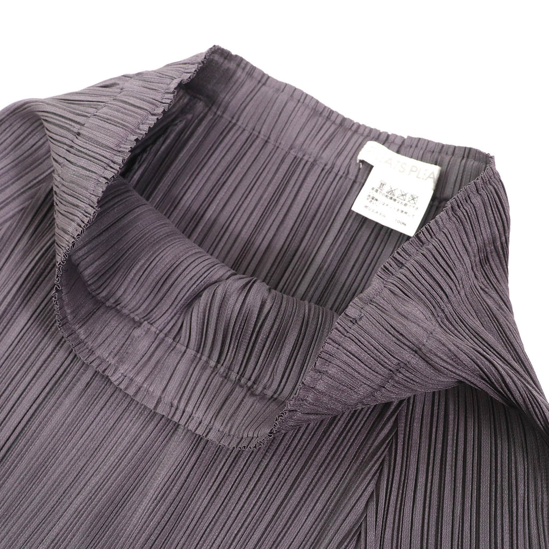 極美品△PLEATS PLEASE プリーツプリーズ イッセイミヤケ PP93-JG185 膝下丈 スカート グレー 2 日本製 正規品 レディース