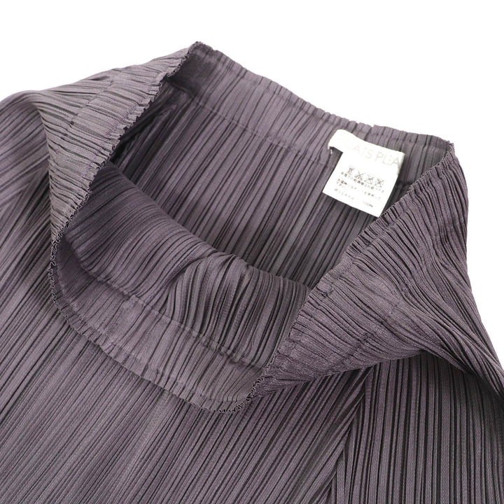 極美品△PLEATS PLEASE プリーツプリーズ イッセイミヤケ PP93-JG185 膝下丈 スカート グレー 2 日本製 正規品 レディース