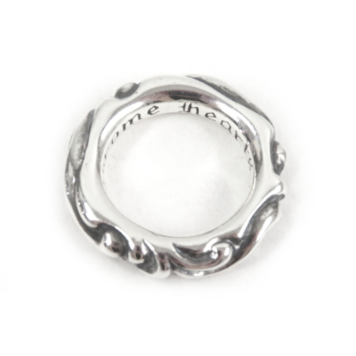 極美品□CHROME HEARTS クロムハーツ SCRL BAND スクロールバンドリング 925 　指輪 シルバー 10号相当 重量9.4g メンズ レディース