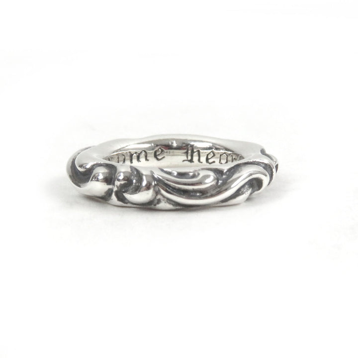 極美品□CHROME HEARTS クロムハーツ SCRL BAND スクロールバンドリング 925 　指輪 シルバー 10号相当 重量9.4g メンズ レディース