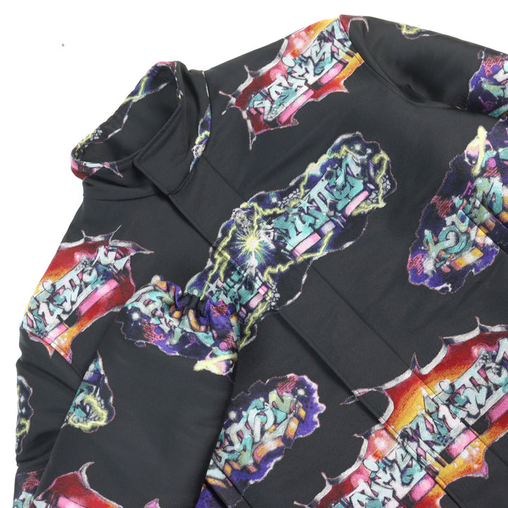 美品○LOUIS VUITTON ルイヴィトン 22AW HNB22W LVグラフィティエンベリッシュ スタンドカラー ブルゾン マルチカラー 48 正規品 メンズ