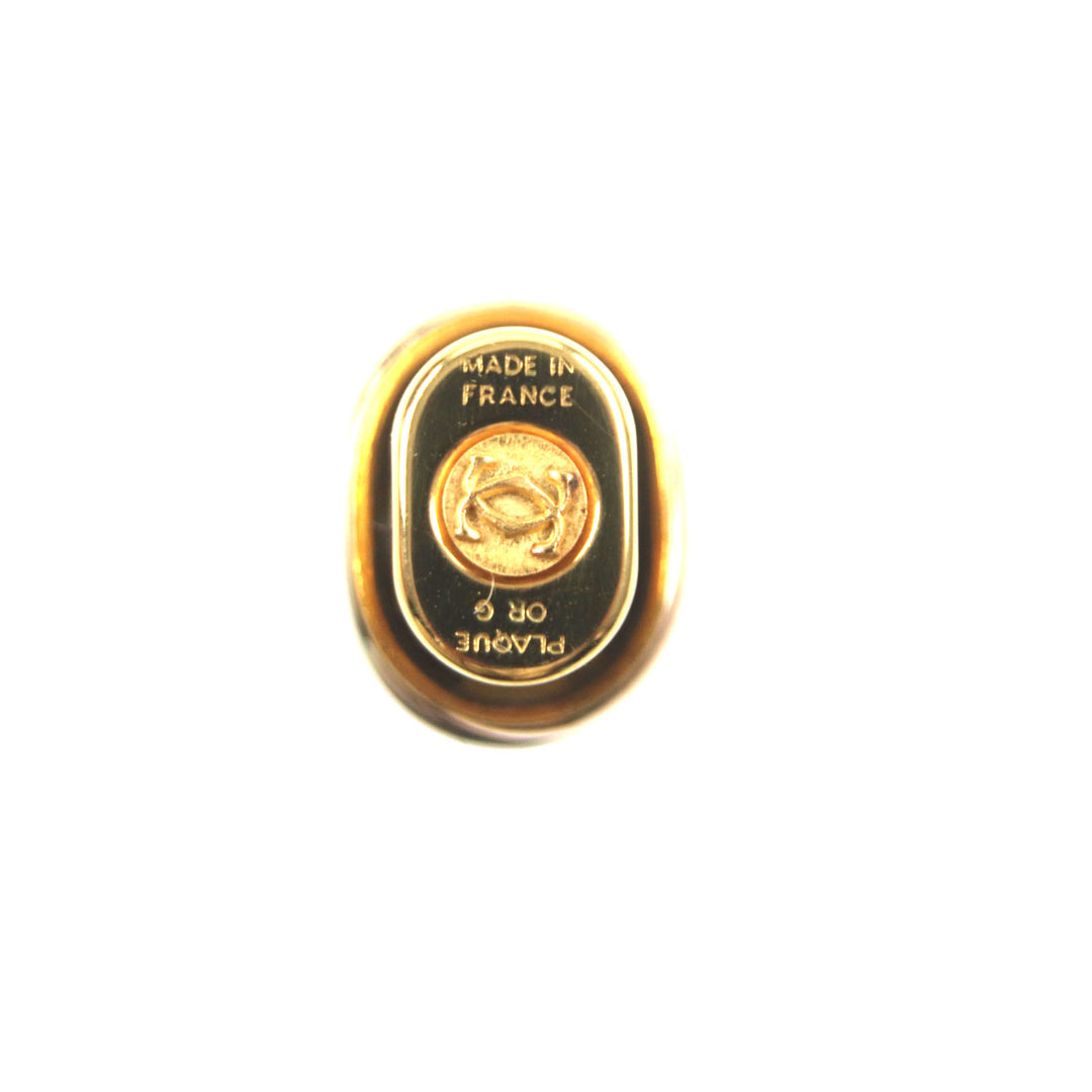 極美品▼Cartier カルティエ ヴィンテージ トリニティ ボーダー柄 キャップ式 ボールペン ゴールド ケース付き フランス製 メンズ