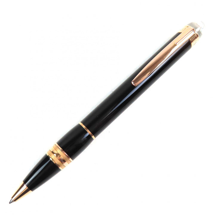 良品△MONTBLANC モンブラン スターウォーカー ホワイトスター ツイスト式 ボールペン ブラック ゴールド ドイツ製 メンズ 筆記確認済