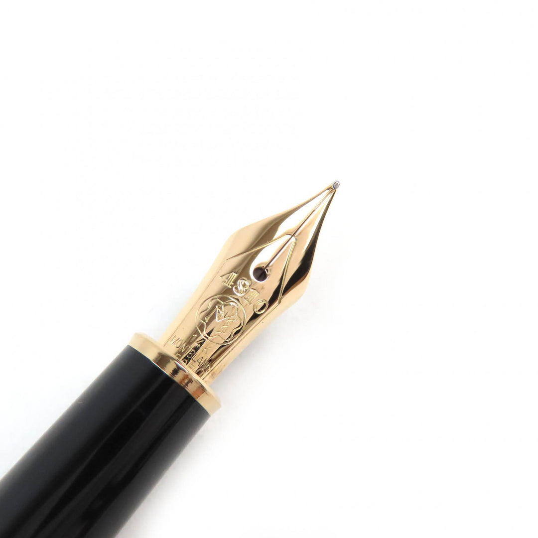 美品△MONTBLANC モンブラン マイスターシュテュック クラシック ペン先14K Fニブ ホワイトスター 万年筆 ブラック ゴールド ドイツ製