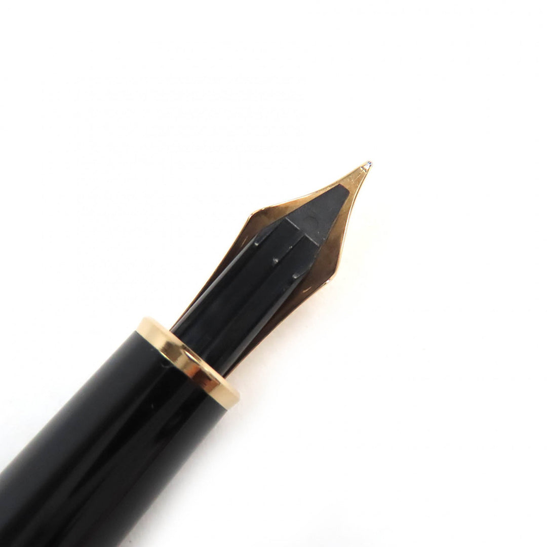 美品△MONTBLANC モンブラン マイスターシュテュック クラシック ペン先14K Fニブ ホワイトスター 万年筆 ブラック ゴールド ドイツ製