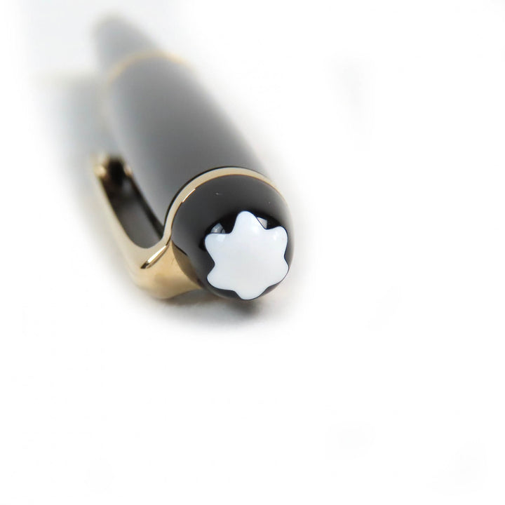 美品△MONTBLANC モンブラン マイスターシュテュック クラシック ペン先14K Fニブ ホワイトスター 万年筆 ブラック ゴールド ドイツ製