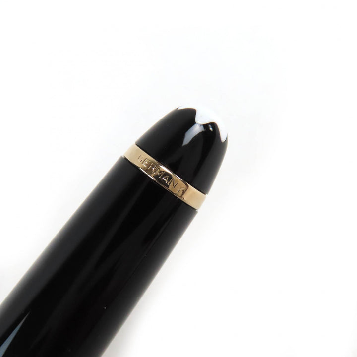 美品△MONTBLANC モンブラン マイスターシュテュック クラシック ペン先14K Fニブ ホワイトスター 万年筆 ブラック ゴールド ドイツ製
