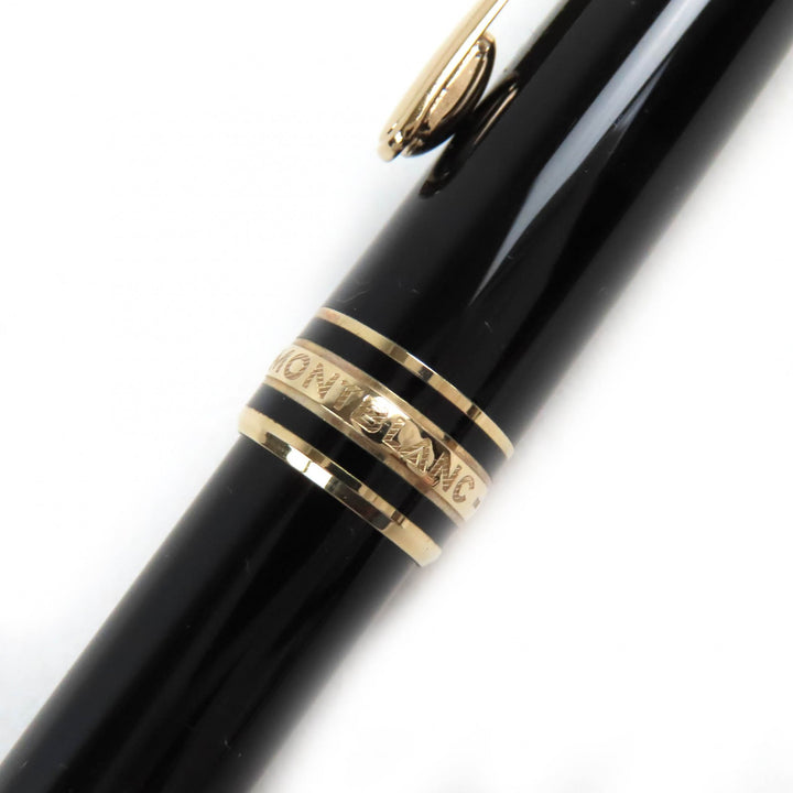 美品△MONTBLANC モンブラン マイスターシュテュック クラシック ペン先14K Fニブ ホワイトスター 万年筆 ブラック ゴールド ドイツ製