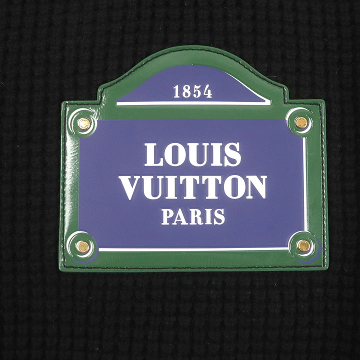 極美品□LOUIS VUITTON ルイヴィトン 23AW LV ストリートサイン カシミヤ混 ロゴワッペン ワッフルニット セーター S イタリア製 正規品