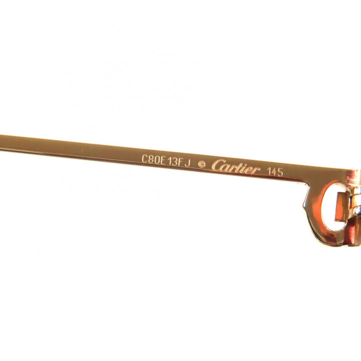 極美品▼カルティエ CT0249S 003 シグネチャー C ドゥ カルティエ ボストン サングラス ゴールド 53□20 145 デモレンズ 箱・ケース付き