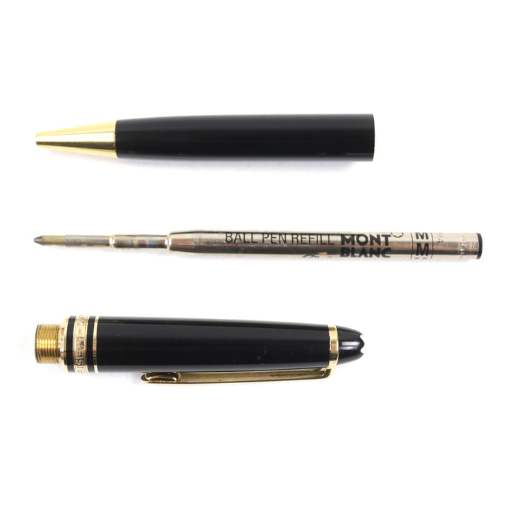 良品○MONTBLANC モンブラン マイスターシュテュック クラシック ロゴ刻印 ホワイトスター ツイスト式 ボールペン 筆記確認済み