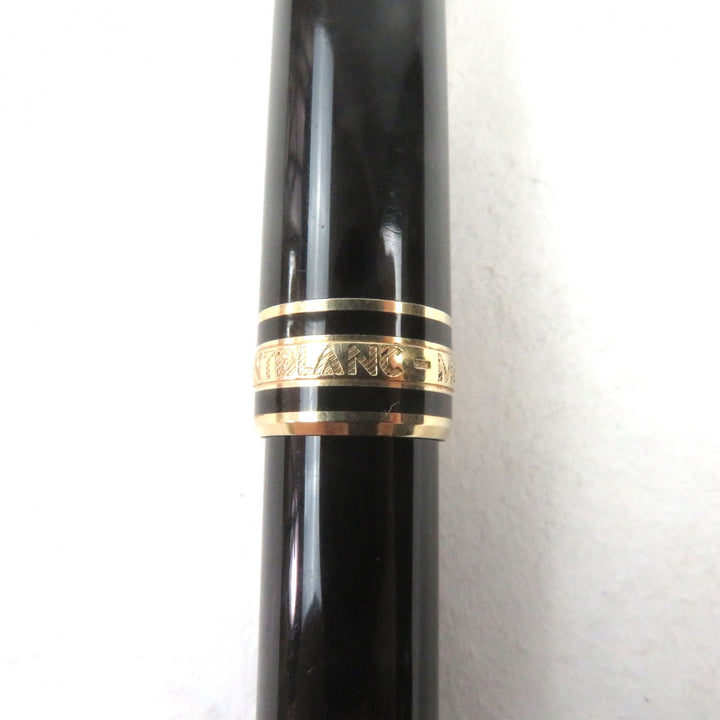 良品○MONTBLANC モンブラン マイスターシュテュック クラシック ロゴ刻印 ホワイトスター ツイスト式 ボールペン 筆記確認済み