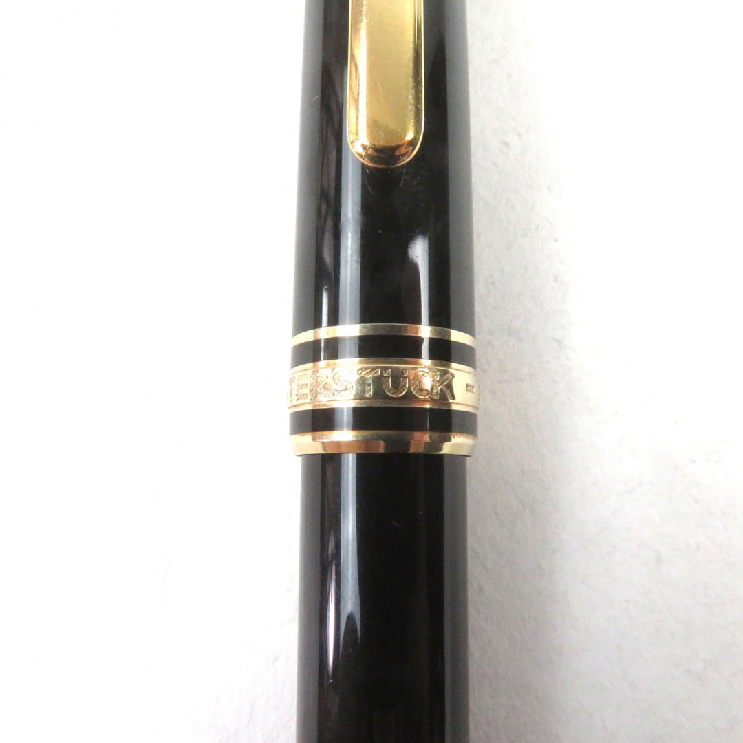 良品○MONTBLANC モンブラン マイスターシュテュック クラシック ロゴ刻印 ホワイトスター ツイスト式 ボールペン 筆記確認済み