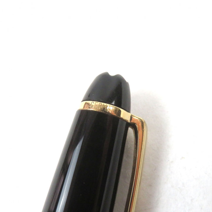 良品○MONTBLANC モンブラン マイスターシュテュック クラシック 14K EFニブ ロゴ刻印 ホワイトスター 万年筆 ブラック ゴールド 独製