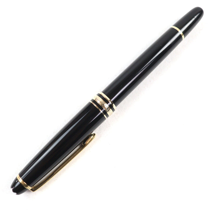 良品○MONTBLANC モンブラン マイスターシュテュック クラシック 14K EFニブ ロゴ刻印 ホワイトスター 万年筆 ブラック ゴールド 独製