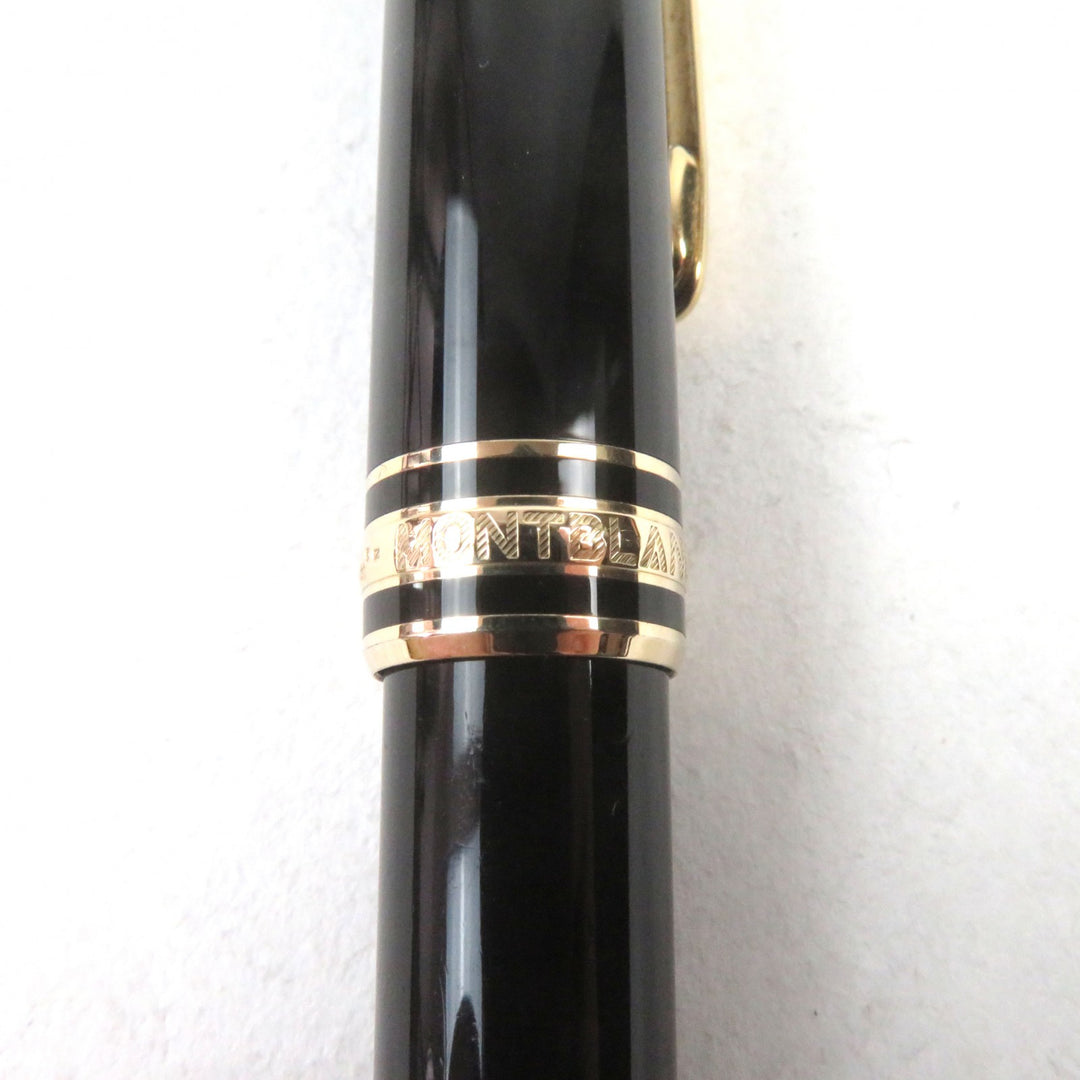 良品○MONTBLANC モンブラン マイスターシュテュック クラシック 14K EFニブ ロゴ刻印 ホワイトスター 万年筆 ブラック ゴールド 独製