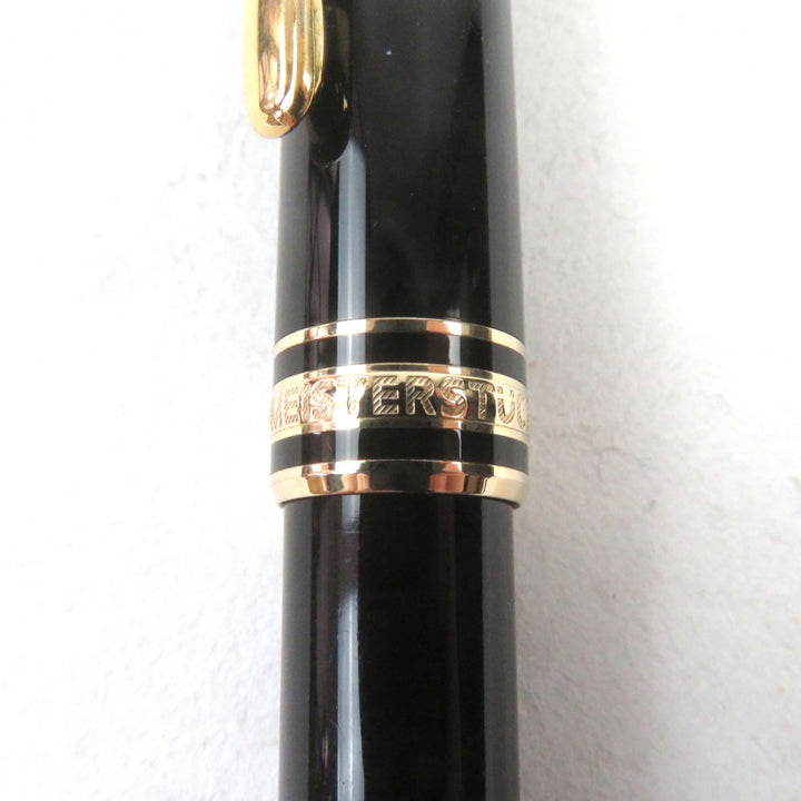 良品○MONTBLANC モンブラン マイスターシュテュック クラシック 14K EFニブ ロゴ刻印 ホワイトスター 万年筆 ブラック ゴールド 独製