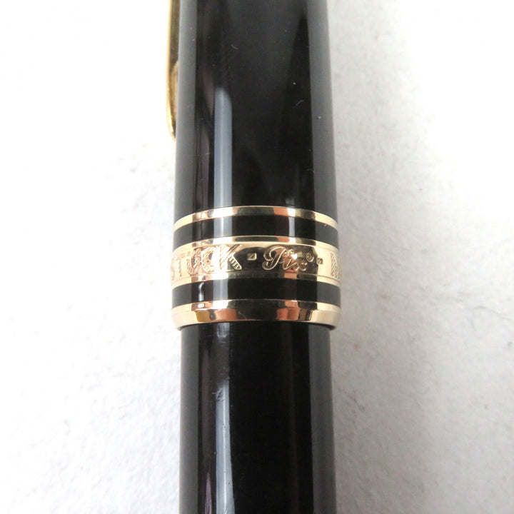 良品○MONTBLANC モンブラン マイスターシュテュック クラシック 14K EFニブ ロゴ刻印 ホワイトスター 万年筆 ブラック ゴールド 独製