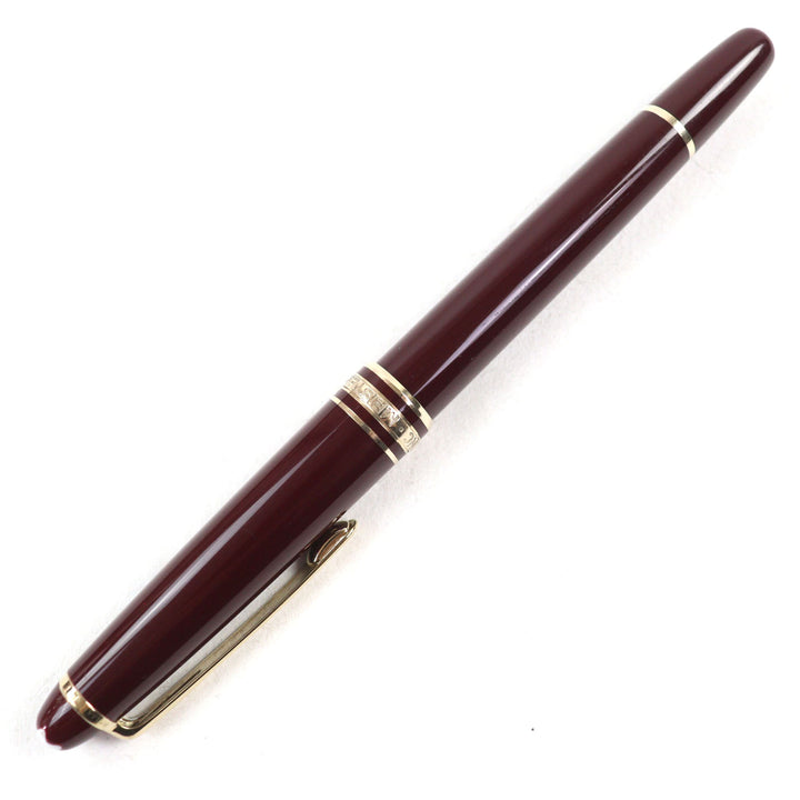 美品○MONTBLANC モンブラン マイスターシュテュック クラシック 14K ロゴ刻印 ホワイトスター 万年筆 ボルドー ゴールド ドイツ製