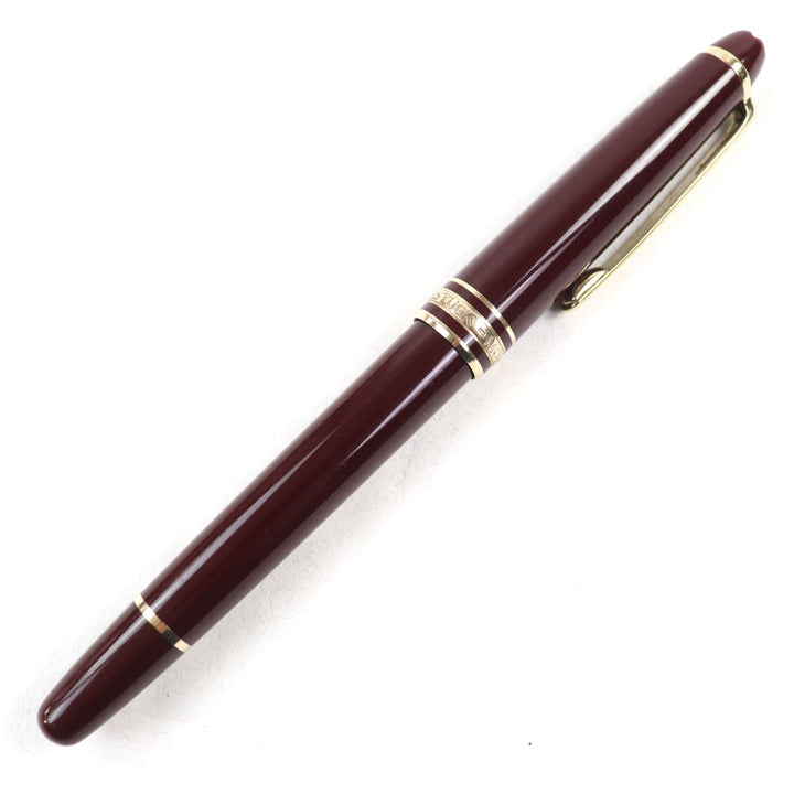 美品○MONTBLANC モンブラン マイスターシュテュック クラシック 14K ロゴ刻印 ホワイトスター 万年筆 ボルドー ゴールド ドイツ製
