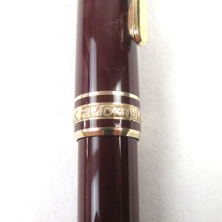 美品○MONTBLANC モンブラン マイスターシュテュック クラシック 14K ロゴ刻印 ホワイトスター 万年筆 ボルドー ゴールド ドイツ製