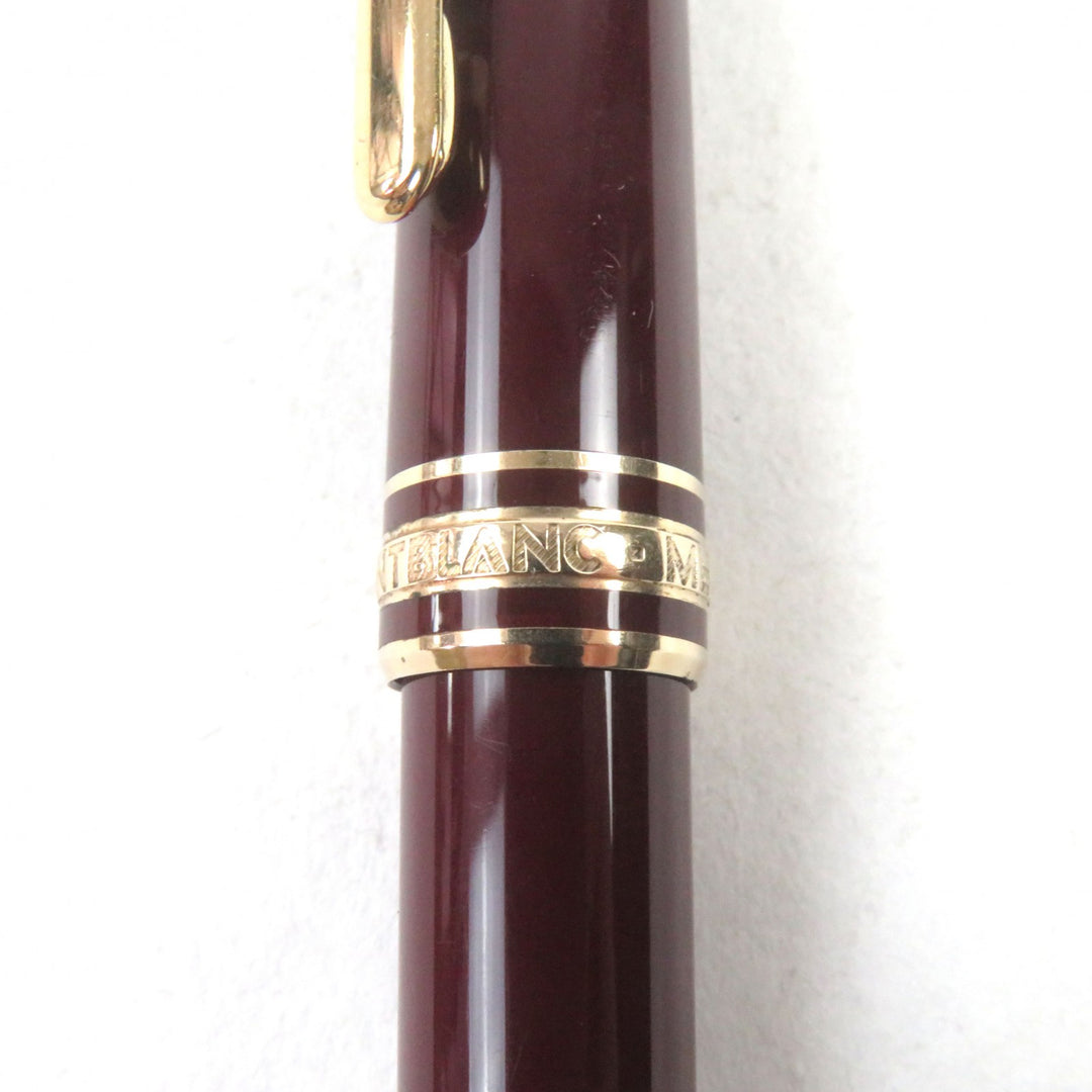 美品○MONTBLANC モンブラン マイスターシュテュック クラシック 14K ロゴ刻印 ホワイトスター 万年筆 ボルドー ゴールド ドイツ製