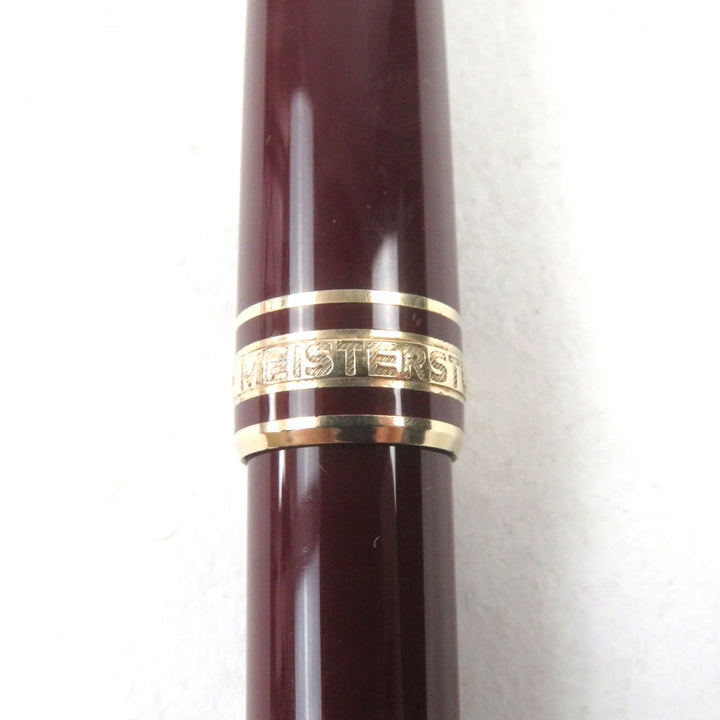 美品○MONTBLANC モンブラン マイスターシュテュック クラシック 14K ロゴ刻印 ホワイトスター 万年筆 ボルドー ゴールド ドイツ製