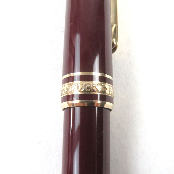 美品○MONTBLANC モンブラン マイスターシュテュック クラシック 14K ロゴ刻印 ホワイトスター 万年筆 ボルドー ゴールド ドイツ製
