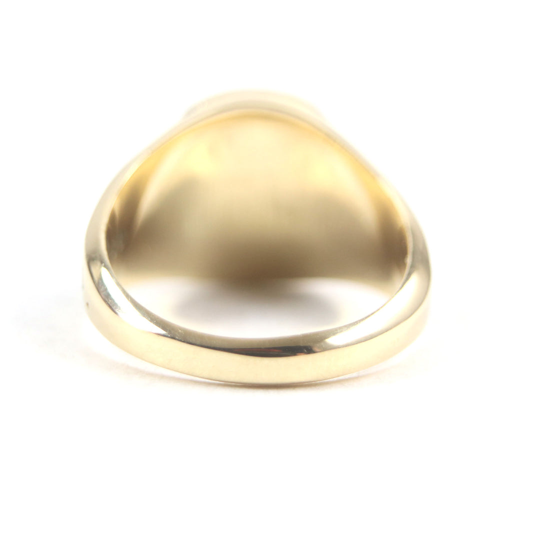 極美品▼JOSTENS ジャスティンズ 2003 SASHA DRAGUNS 18K 12Pダイヤモンド カレッジリング・指輪 日本サイズ13号相当 重量10.98g メンズ