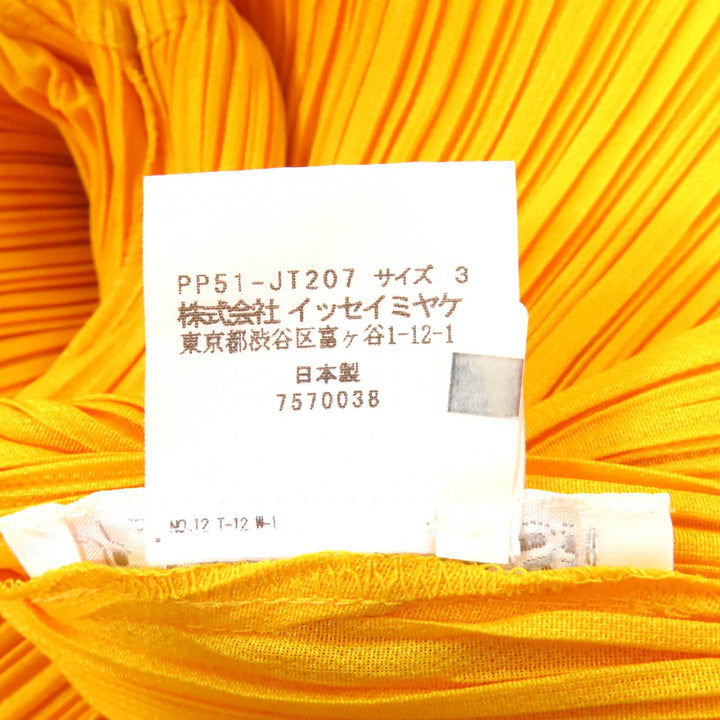 極美品★PLEATS PLEASE プリーツプリーズ イッセイミヤケ PP51-JT207 ノースリーブ チュニック ワンピース イエロー 3 日本製 正規品