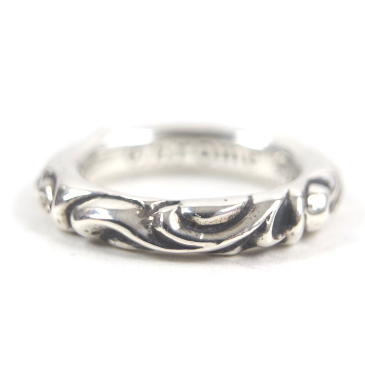 美品▼CHROME HEARTS クロムハーツ クロムハーツ SCRL BAND スクロールバンドリング 925 指輪 シルバー 日本サイズ14号相当 重量8.8g