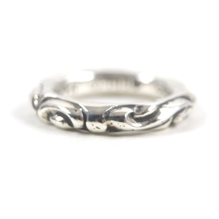 美品▼CHROME HEARTS クロムハーツ クロムハーツ SCRL BAND スクロールバンドリング 925 指輪 シルバー 日本サイズ14号相当 重量8.8g