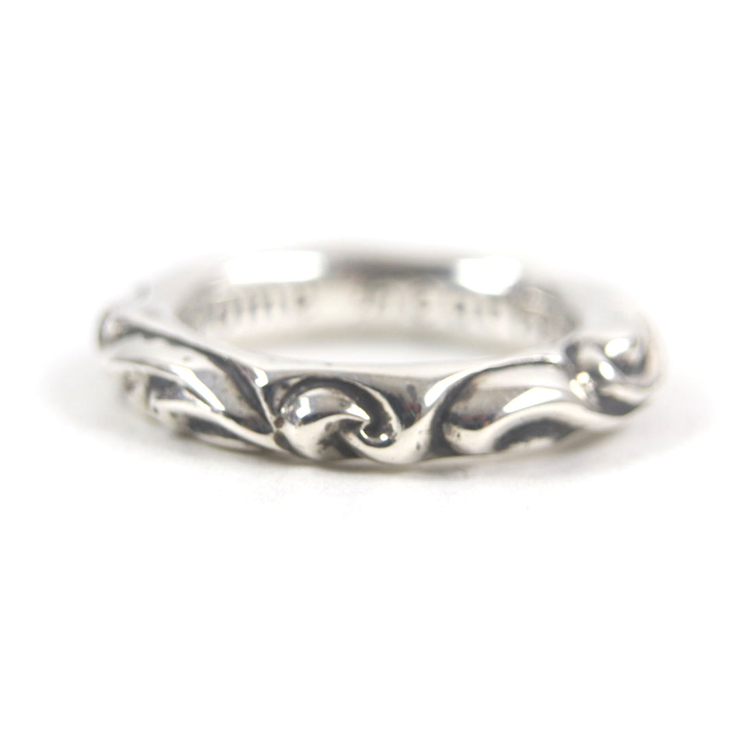 美品▼CHROME HEARTS クロムハーツ クロムハーツ SCRL BAND スクロールバンドリング 925 指輪 シルバー 日本サイズ14号相当 重量8.8g