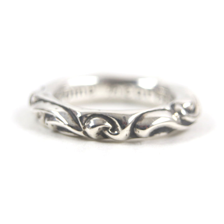 美品▼CHROME HEARTS クロムハーツ クロムハーツ SCRL BAND スクロールバンドリング 925 指輪 シルバー 日本サイズ14号相当 重量8.8g