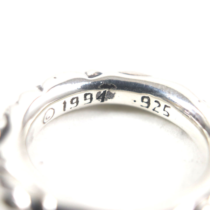 美品▼CHROME HEARTS クロムハーツ クロムハーツ SCRL BAND スクロールバンドリング 925 指輪 シルバー 日本サイズ14号相当 重量8.8g