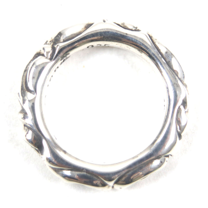 美品▼CHROME HEARTS クロムハーツ クロムハーツ SCRL BAND スクロールバンドリング 925 指輪 シルバー 日本サイズ14号相当 重量8.8g