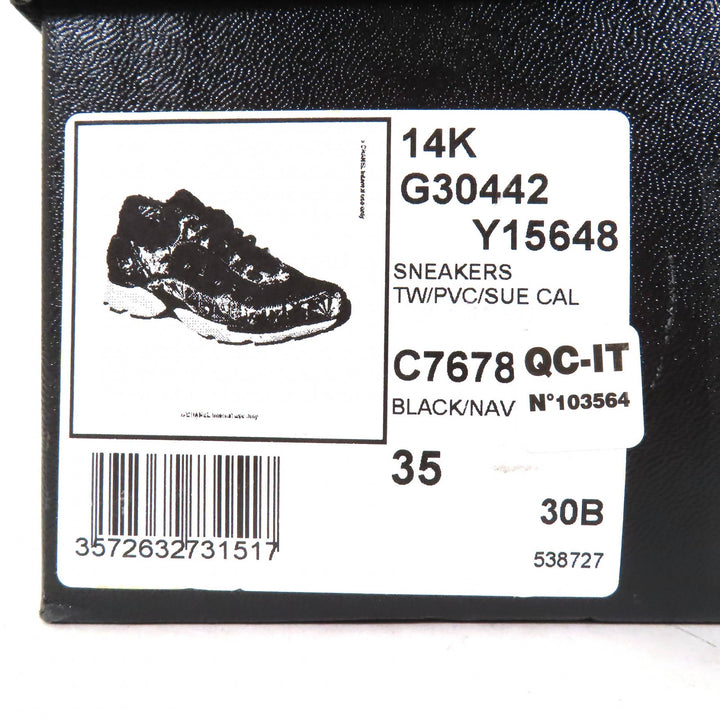 美品△CHANEL シャネル G30422 ココマーク ツイード切替 スウェードレザー使 スニーカー メタリックイエロー ブラック ブラウン 35 袋付