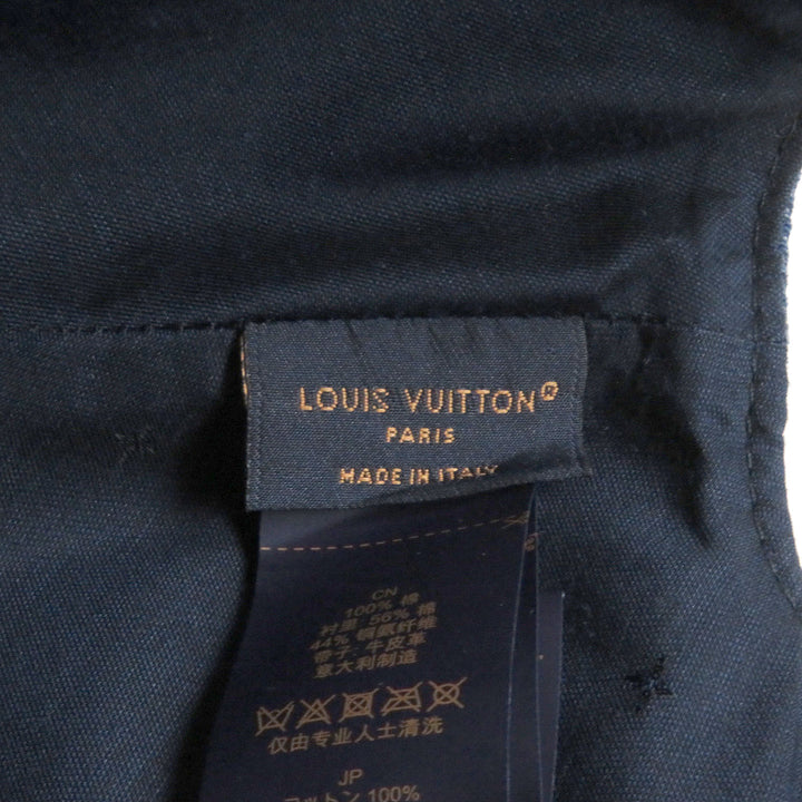 極美品□LOUIS VUITTON ルイヴィトン 2022年製 M7009L LVロゴエンブロイダリー ベースボールキャップ インディゴブルー 伊製 正規品